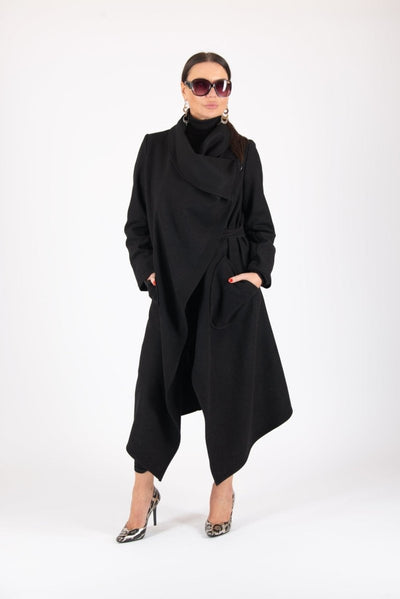 Women Black Coat VICTORIA - EUG Fashion EugFashion 