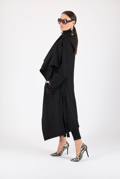 Women Black Coat VICTORIA - EUG Fashion EugFashion 