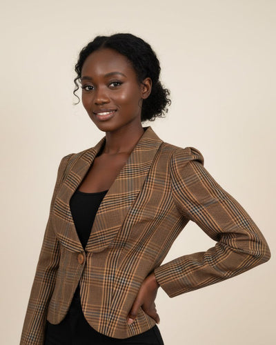Women's Plaid Jacket Estella - EUG Fashion EugFashion 
