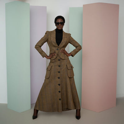 Women's Plaid Jacket Estella - EUG Fashion EugFashion 