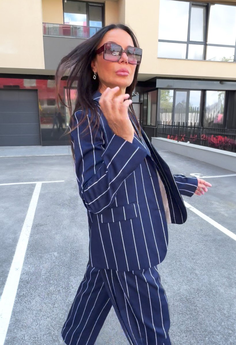 Women's Striped Blazer YAMAS - EUG Fashion