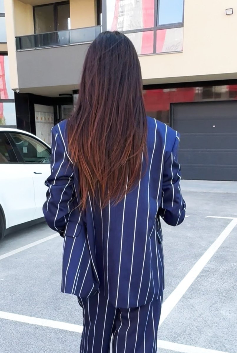 Women's Striped Blazer YAMAS - EUG Fashion