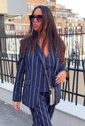 Women's Striped Blazer YAMAS - EUG Fashion