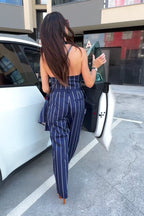 Women's Striped pants YAMAS - EUG Fashion