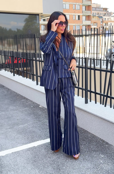 Women's Striped Three - Piece Suit YAMAS - EUG FASHION EugFashion 