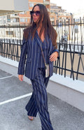 Women's Striped Three - Piece Suit YAMAS - EUG Fashion