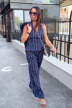 Women's Striped Three - Piece Suit YAMAS - EUG Fashion