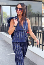 Women's Striped Three - Piece Suit YAMAS - EUG Fashion