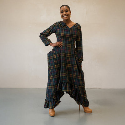 Plaid Winter Dress Casablanca EugFashion 
