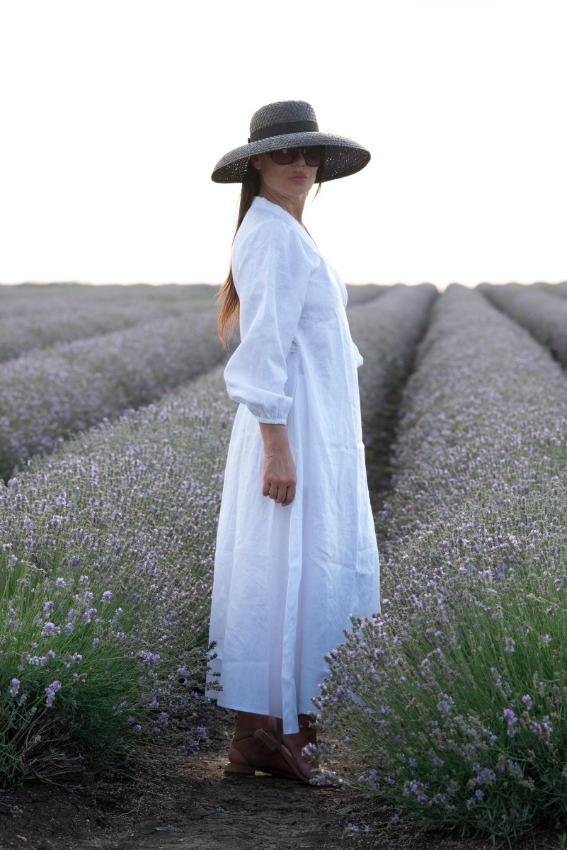 Wrap Linen Dress NAPOLI - EUG Fashion