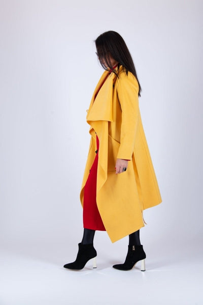 Yellow Coat VICTORIA BF - EUG FASHION EugFashion 