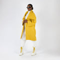 Yellow Elegant Wide Coat HELEN - EUG Fashion