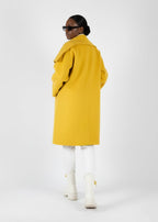 Yellow Elegant Wide Coat HELEN - EUG Fashion