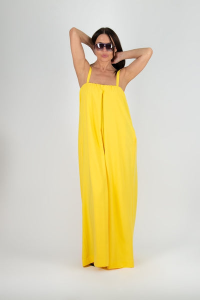 Yellow Off Shoulders Jumpsuit TALIA - EUG Fashion EugFashion 