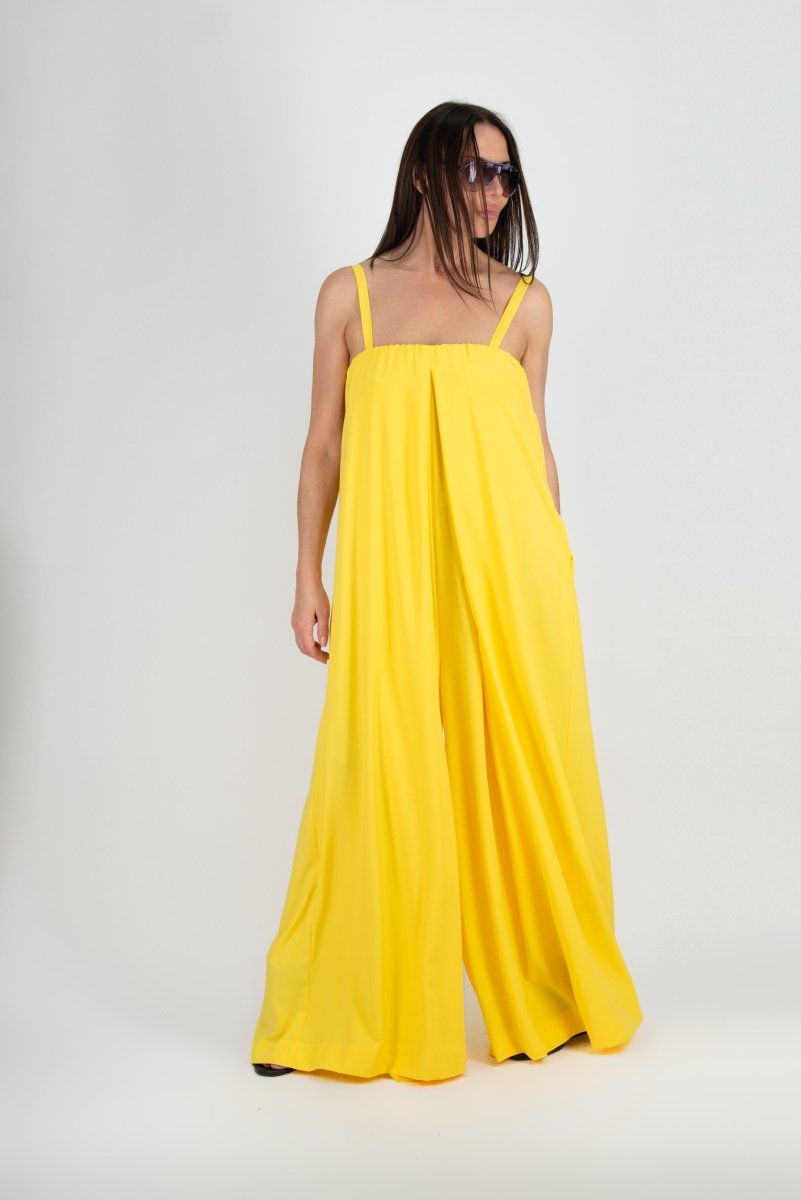 Yellow Off Shoulders Jumpsuit TALIA - EUG Fashion EugFashion 