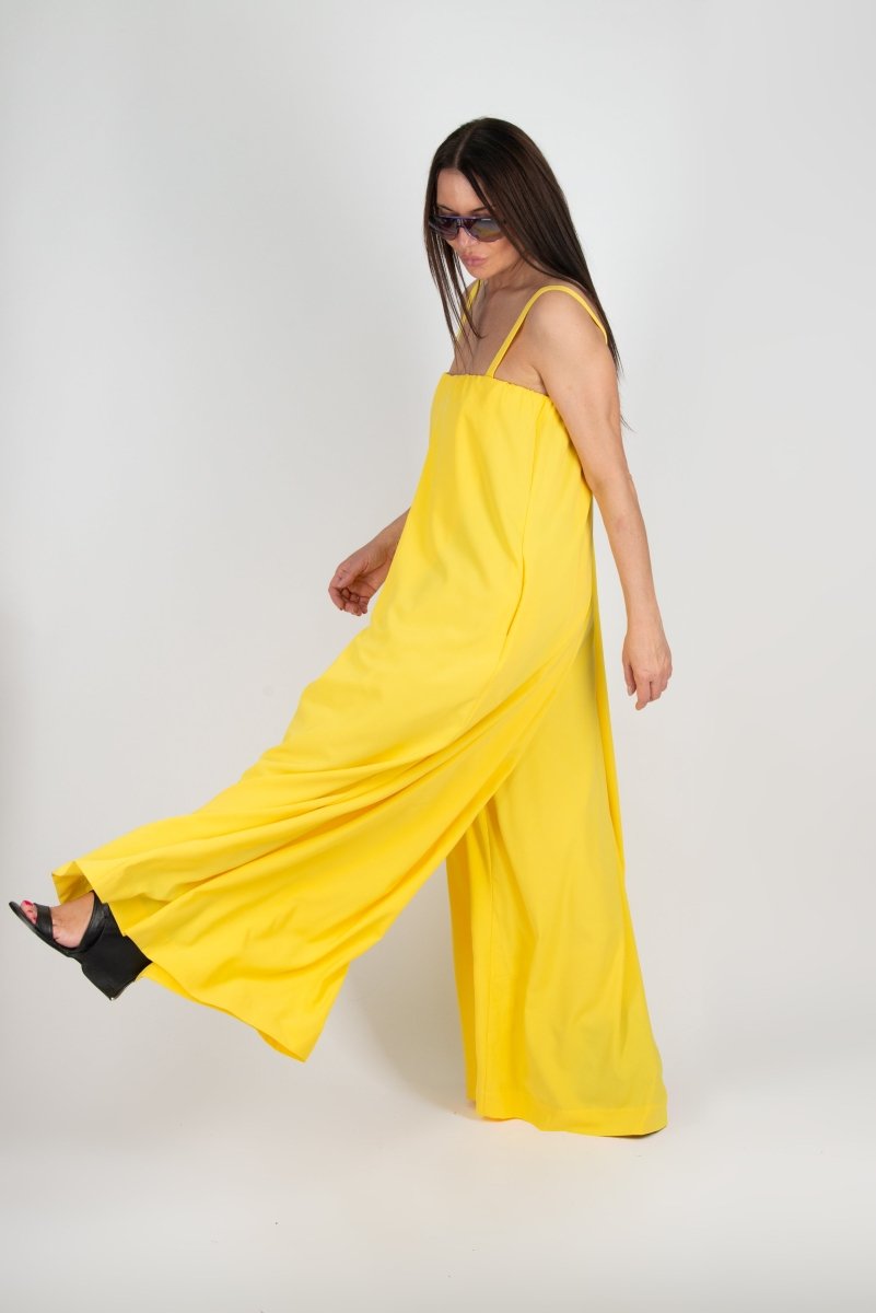 Yellow Off Shoulders Jumpsuit TALIA - EUG Fashion