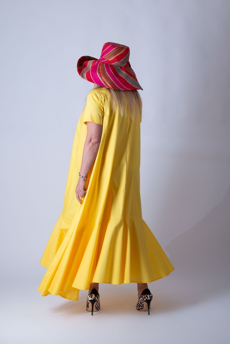 Yellow Summer Dress DIVA - EUG Fashion EugFashion 