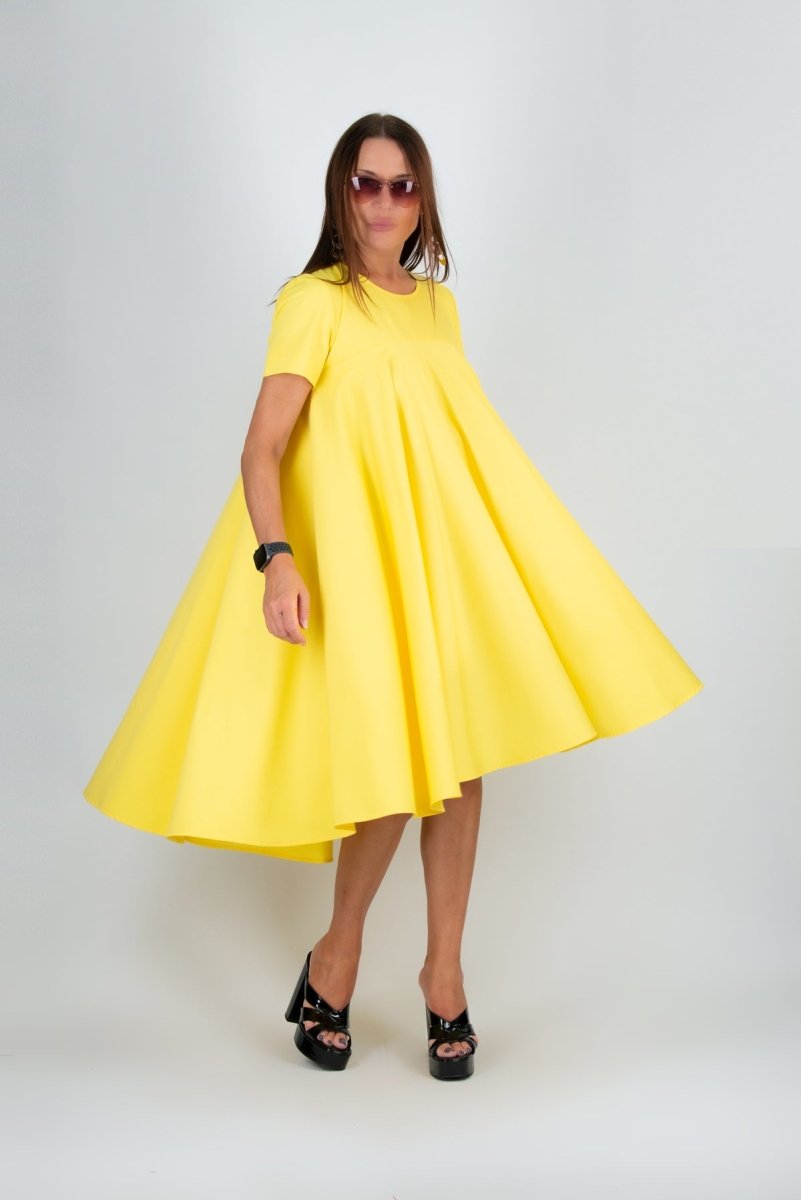 Yellow Summer Maxi Dress KOSARA - EUG Fashion