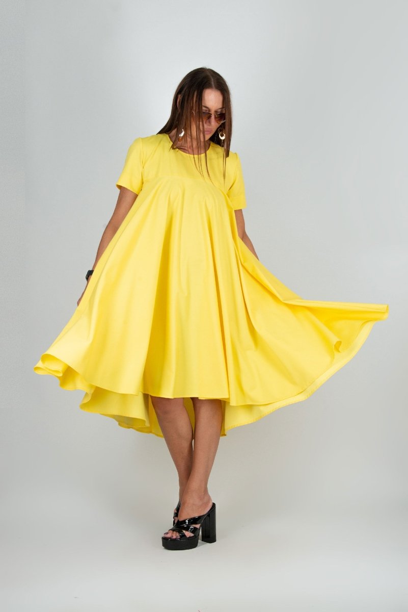 Yellow Summer Maxi Dress KOSARA - EUG Fashion EugFashion 