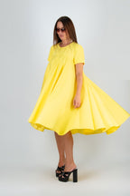 Yellow Summer Maxi Dress KOSARA - EUG Fashion
