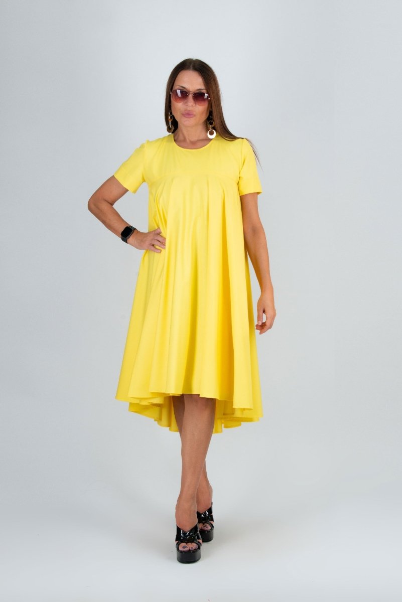 Yellow Summer Maxi Dress KOSARA - EUG Fashion