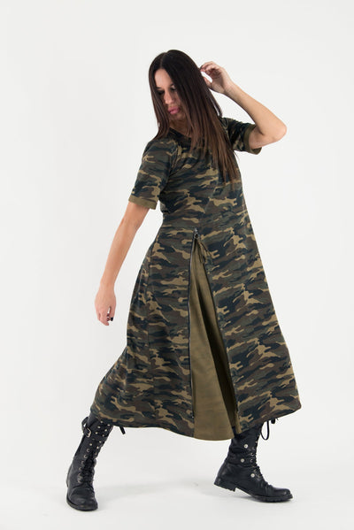 Autumn Camouflage Dress EugFashion 