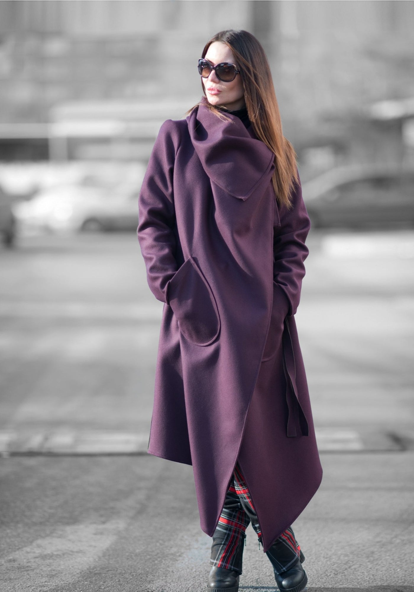 Autumn Women Purple Coat EugFashion 