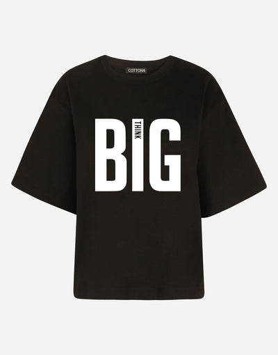 Big Think Text T-shirt - EUG FASHION EugFashion 