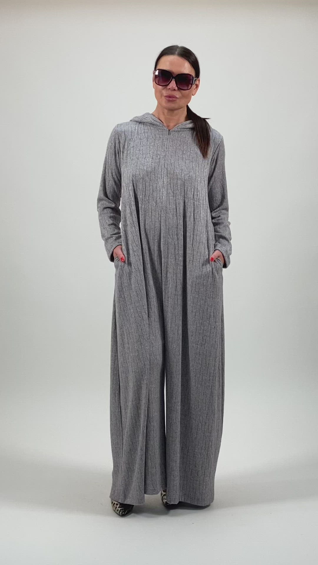 Wool Hooded Jumpsuit LINA