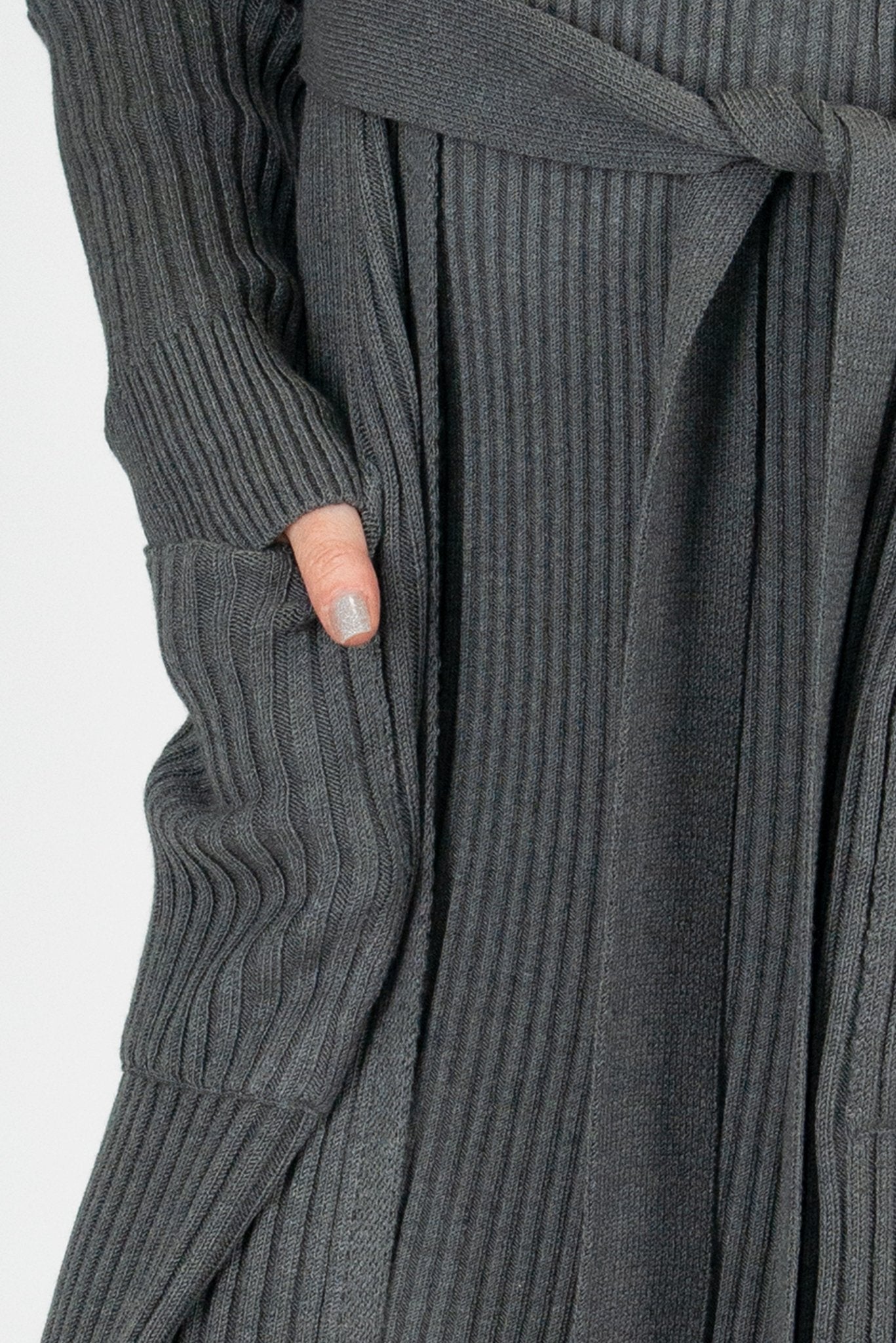 Dark Grey cotton knitting Vest AMY - EUG FASHION EugFashion 