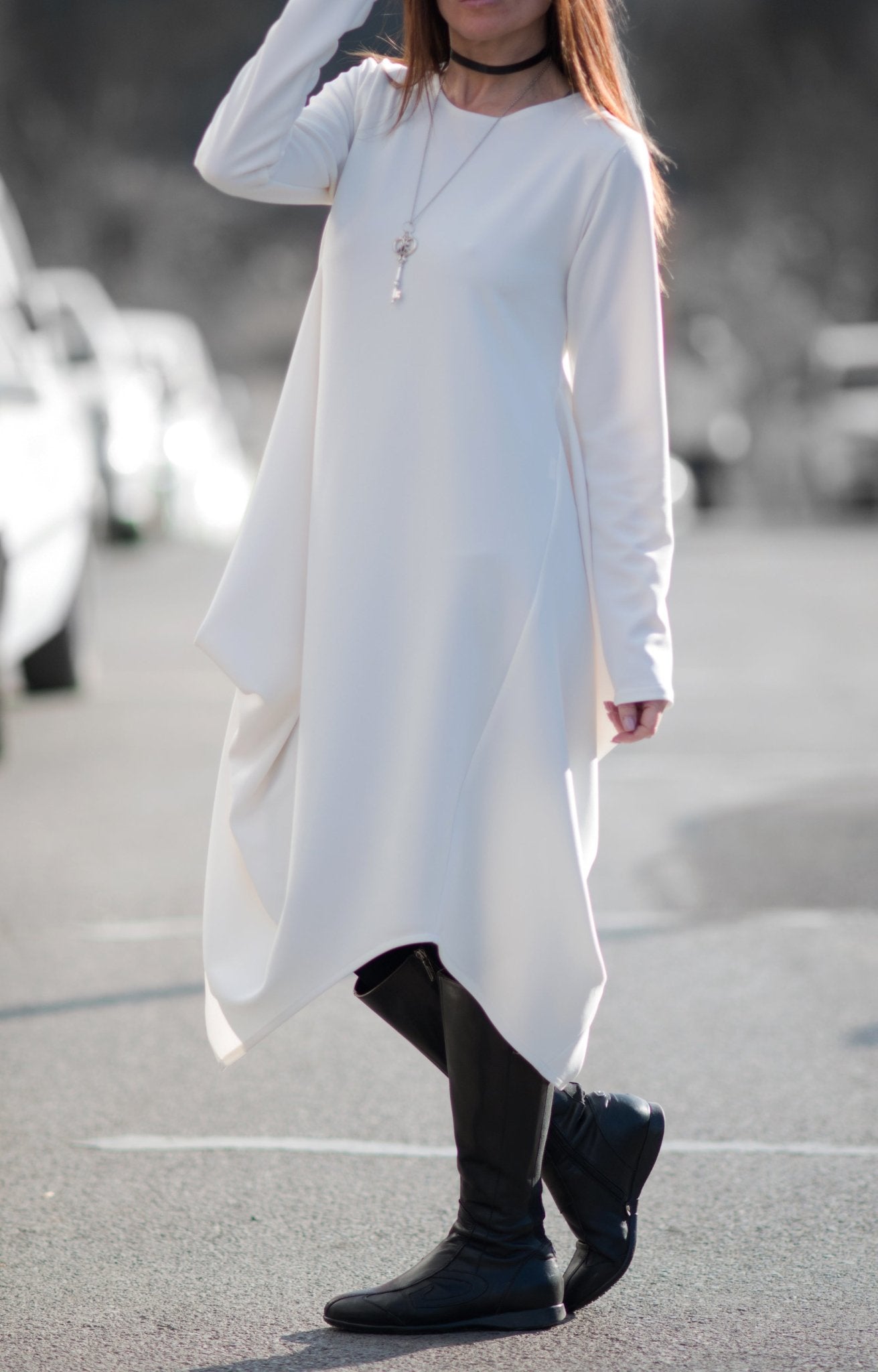 Dress with Long Sleeves HOLLY - EUG FASHION EugFashion 