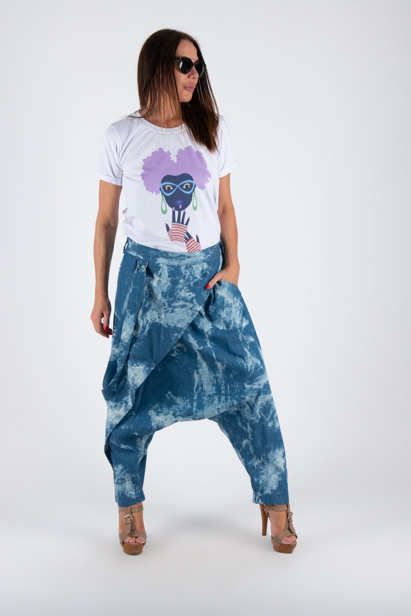 Drop Crotch Pants Lesila SALE - EUG Fashion EugFashion 