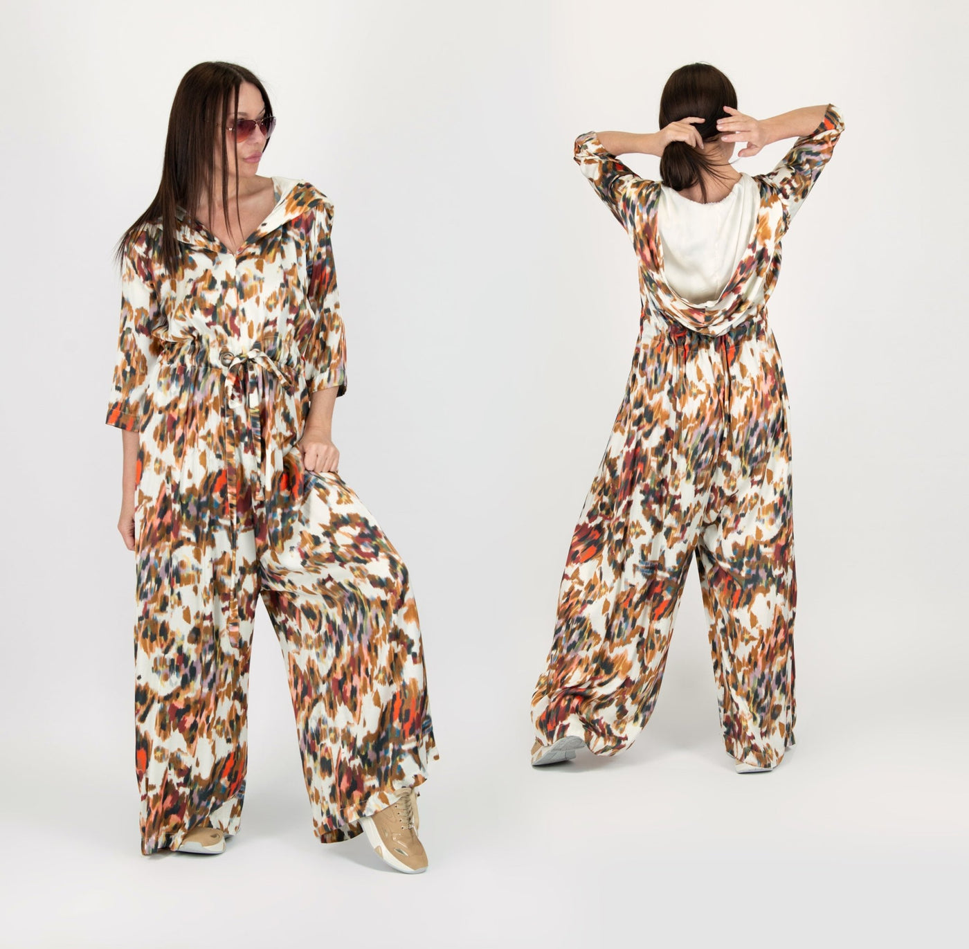Elegant Hooded Jumpsuit REGINA - EUG FASHION EugFashion 