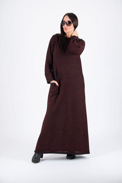 Hooded Knitted Dress LINDA - EUG FASHION EugFashion 