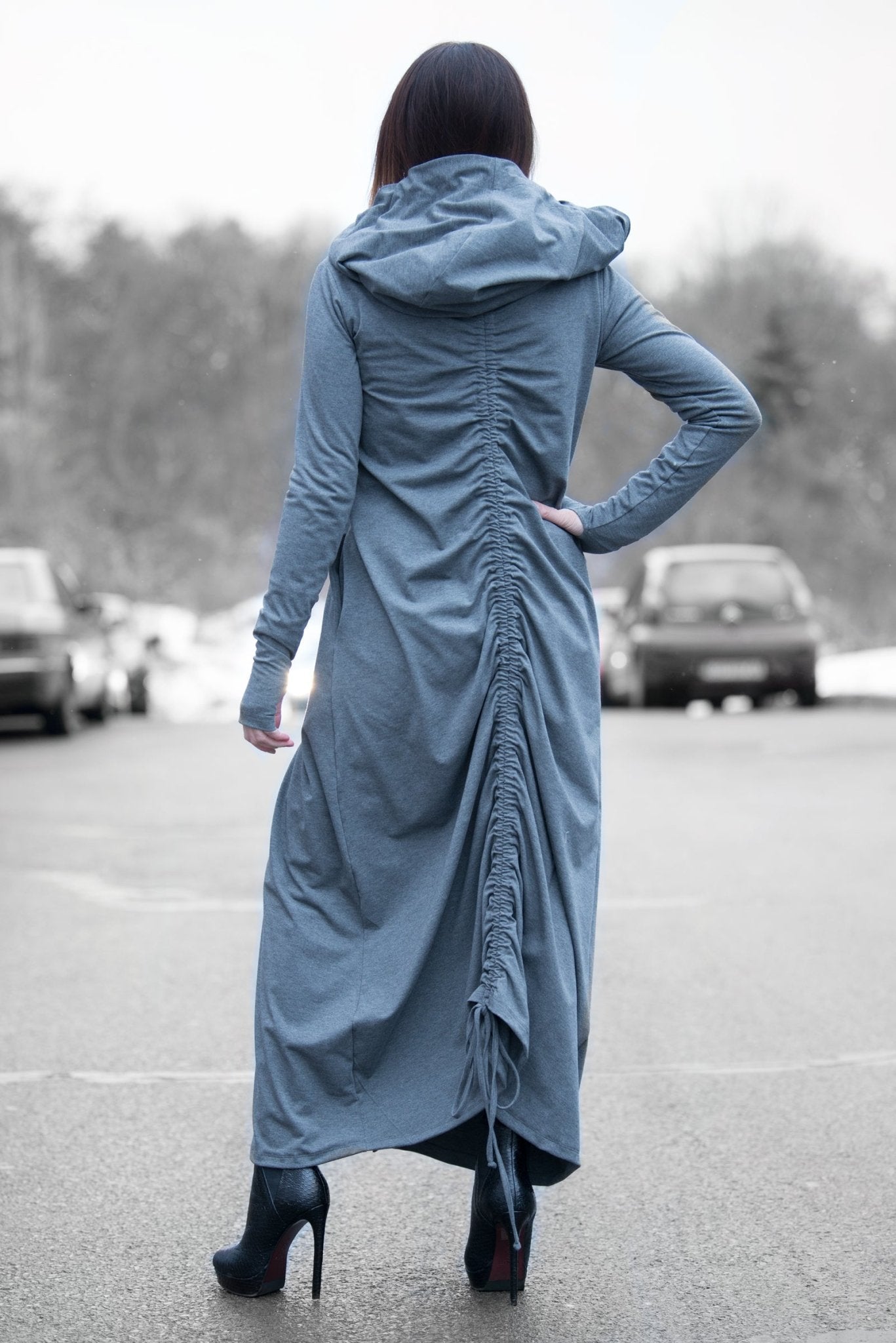 Hooded Long Vest MARIANA