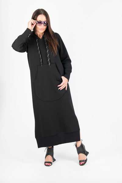 Hooded Sweatshirt Dress SUZANA - EUG FASHION EugFashion 