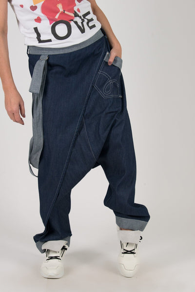 Jeans Drop Crotch Pants Lesila - EUG FASHION EugFashion 