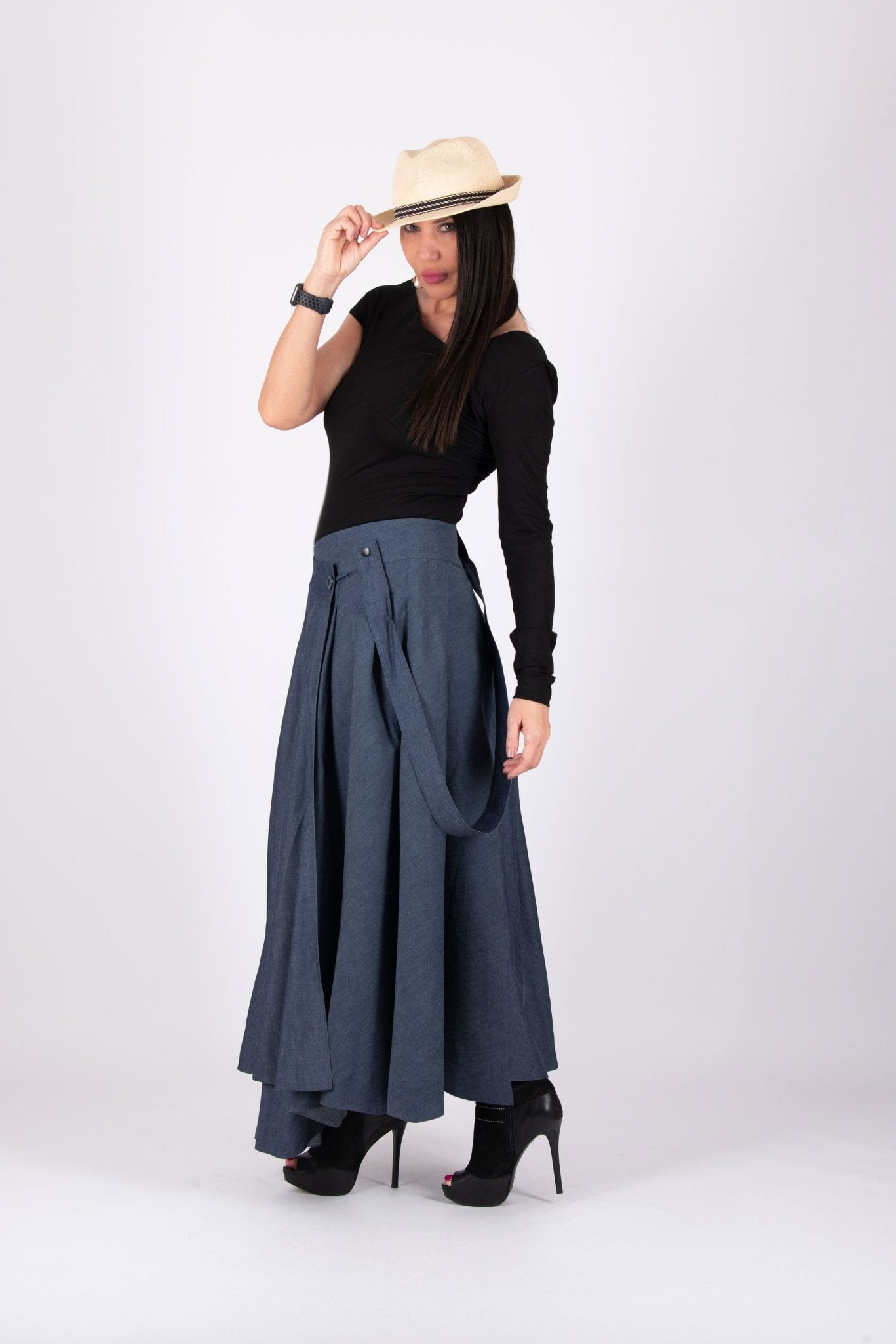 Jeanse Long Skirt Zefira - EUG FASHION EugFashion 