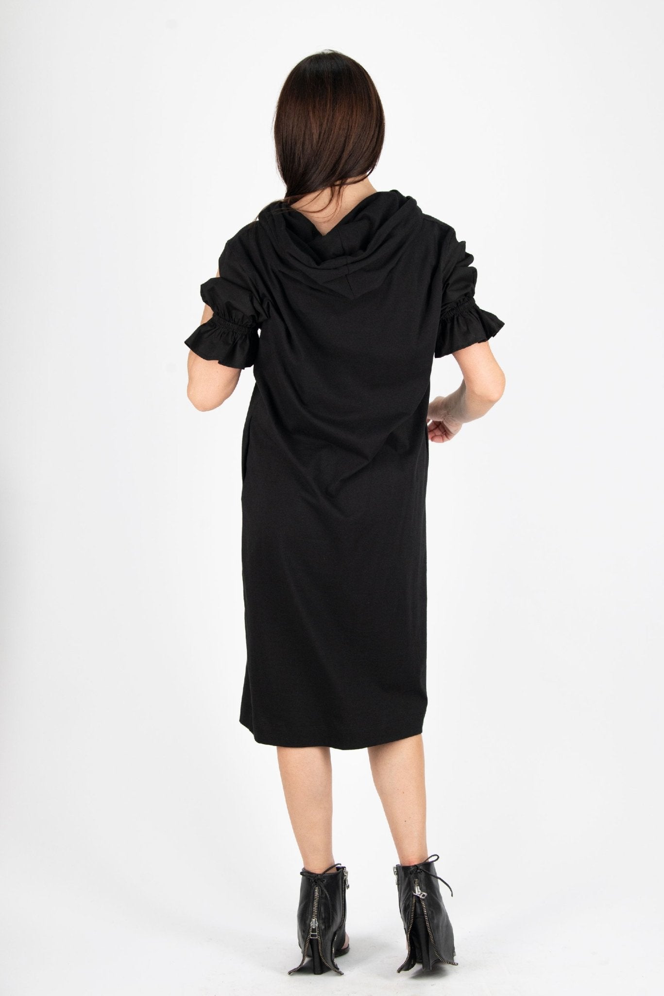 Jersey Cotton Hooded Dress SANDRA EugFashion 