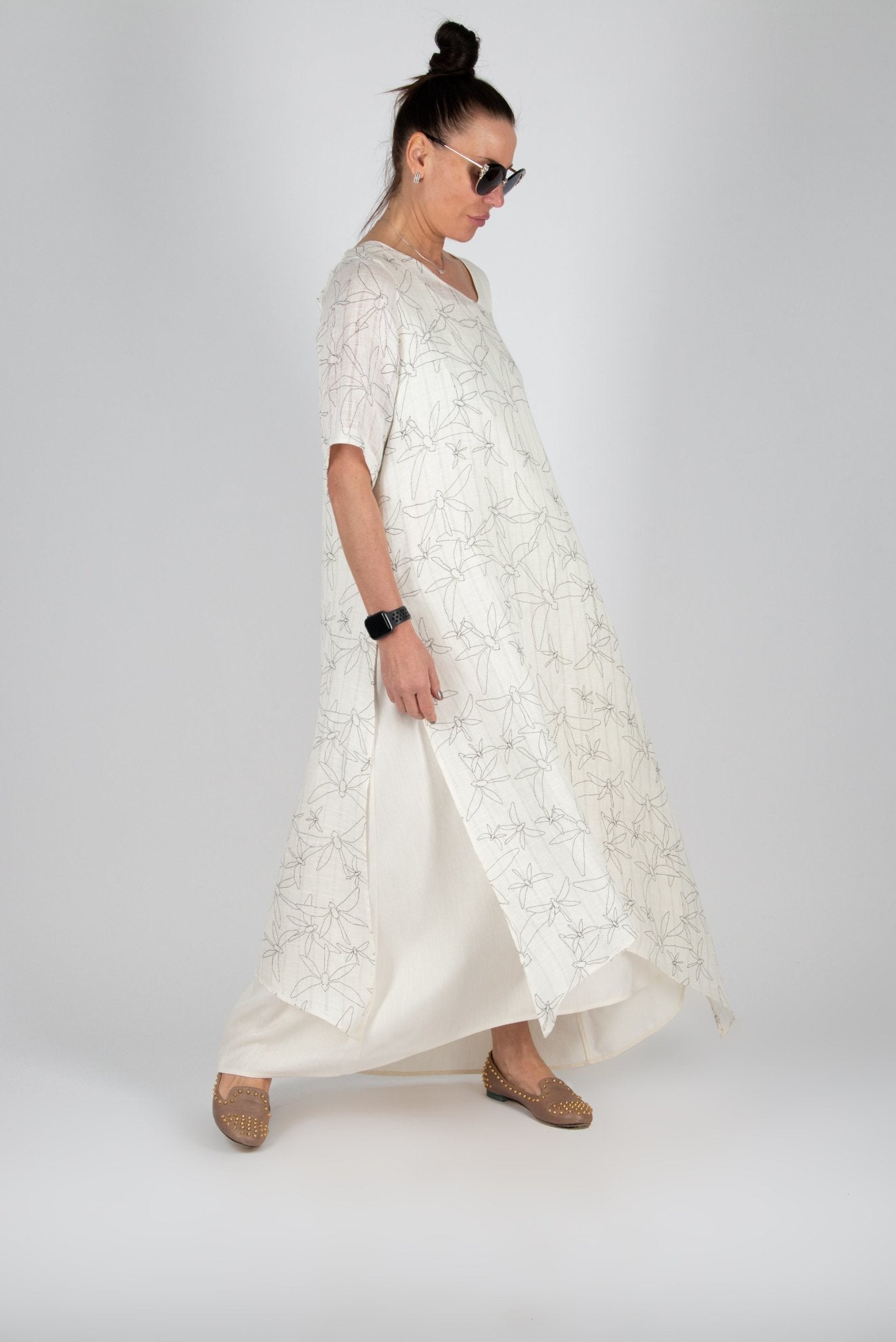 Linen Dress in 2 parts LORI - EUG FASHION EugFashion 