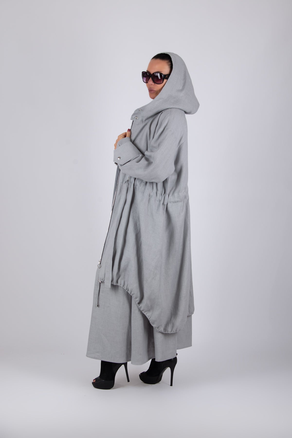 Linen Hooded Jacket EUGF - EUG FASHION EugFashion 