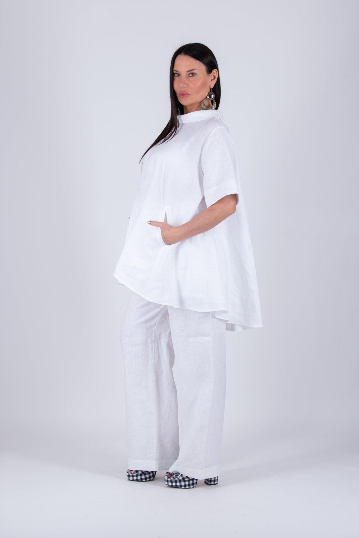 Linen Loose Shirt MALENA SALE - EUG Fashion