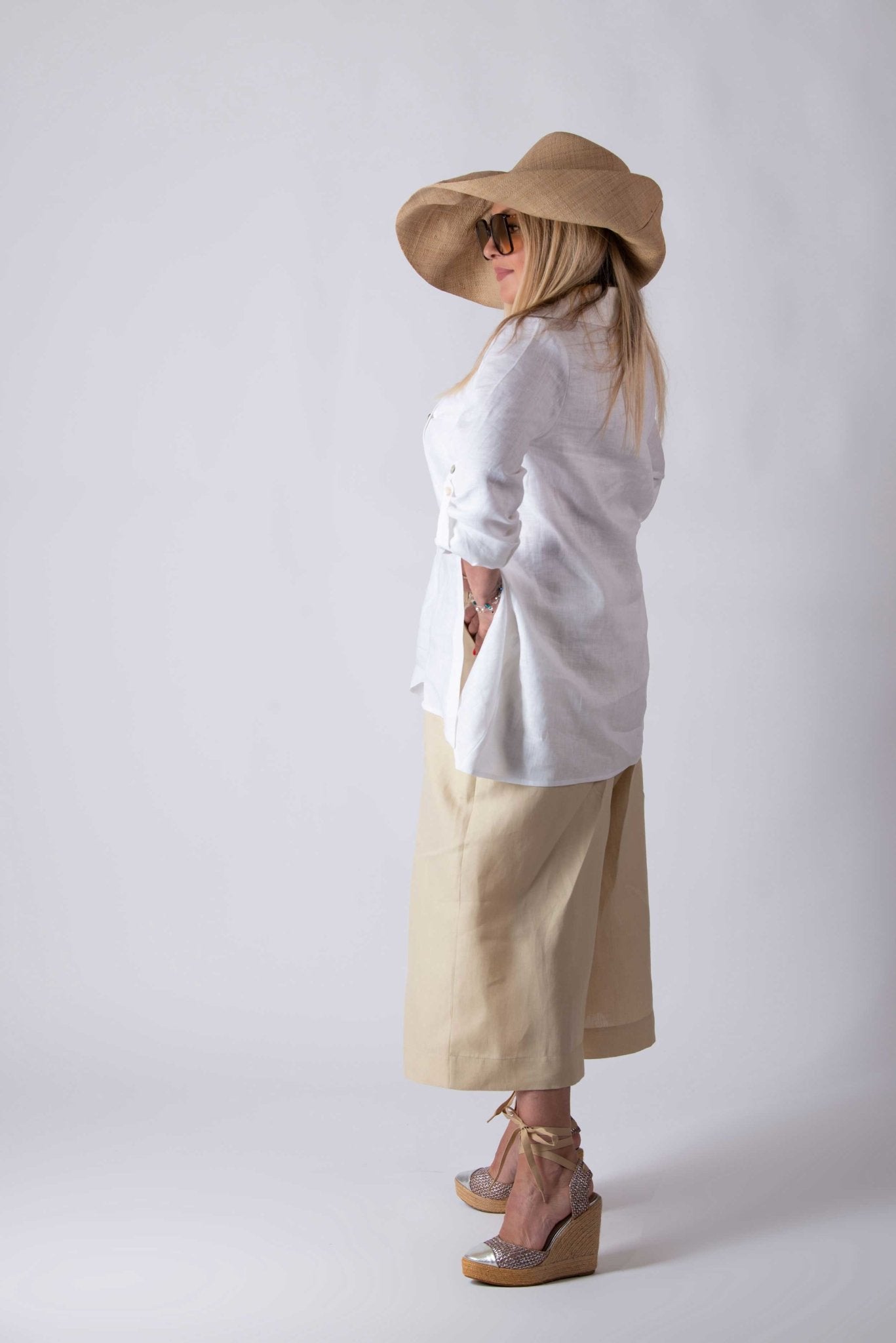 Linen Capri Pants - Cara - Natural Clothing Company