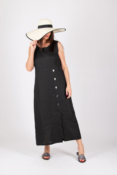 Linen Summer sleeveless Dress PRIMA - EUG FASHION EugFashion 