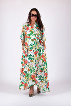 Linen Wrap Long Dress VERONA - EUG Fashion