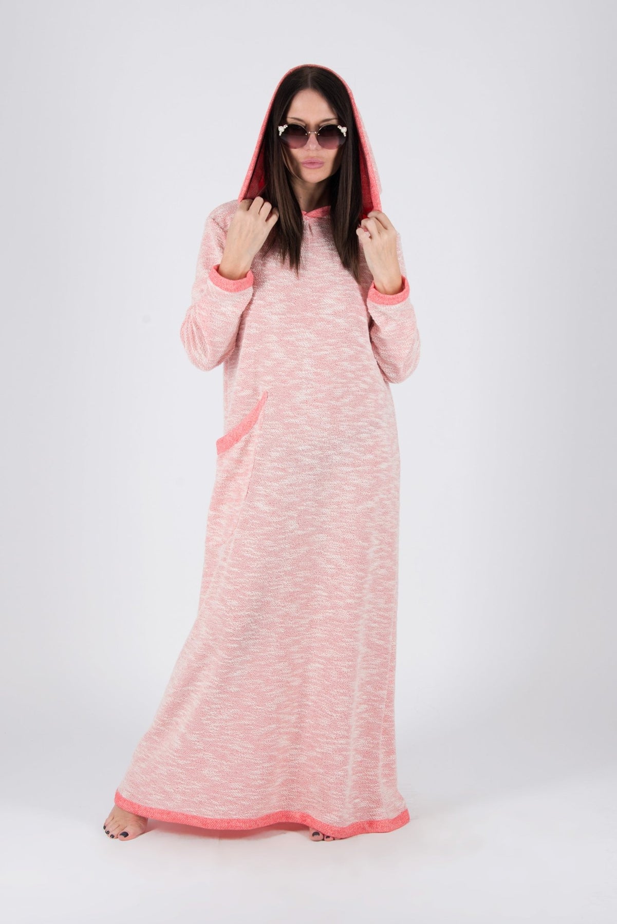 Long Hooded Dress Linda SALE – EUG FASHION