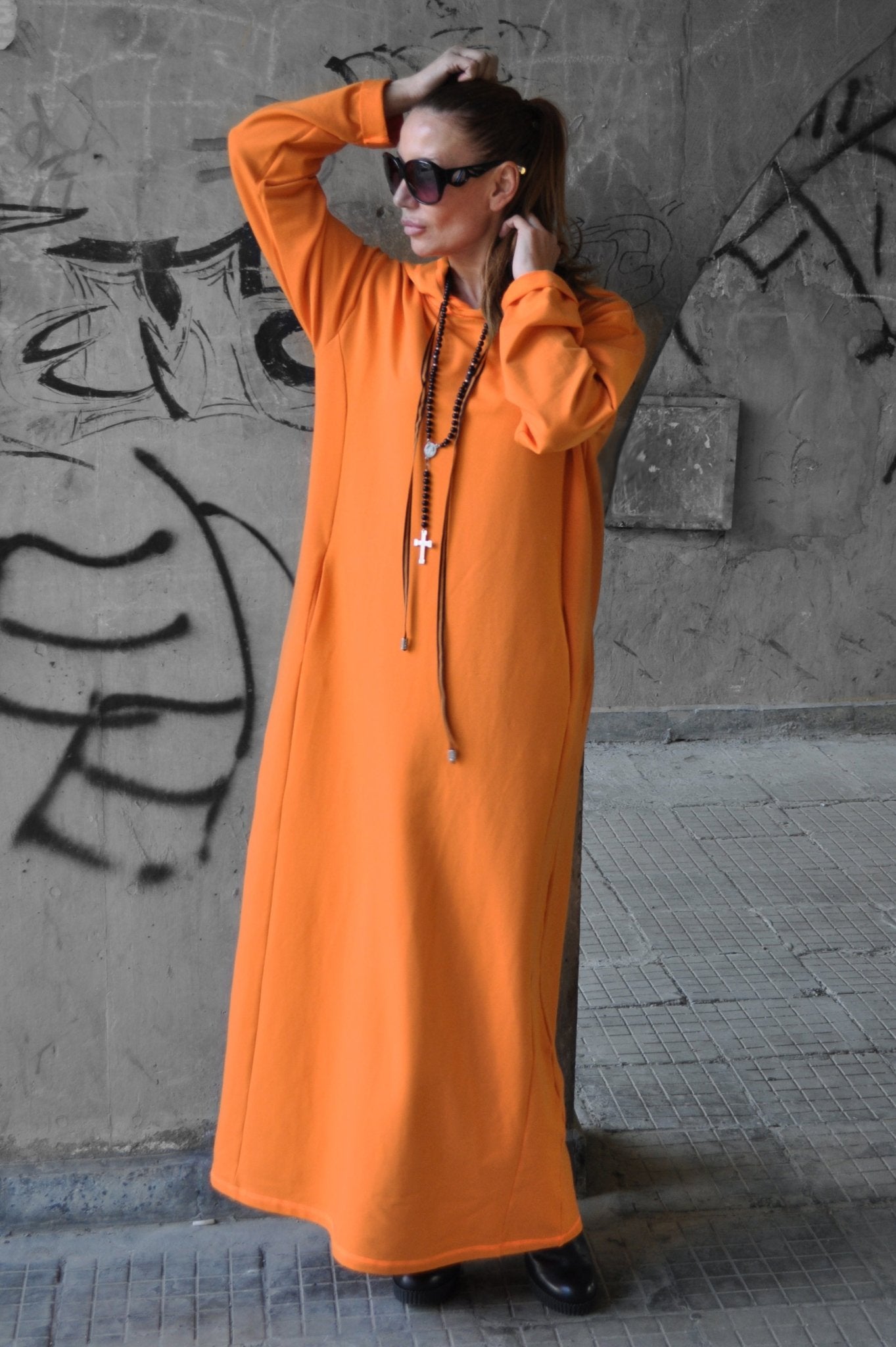 Long Hooded Women Dress IREN EugFashion 