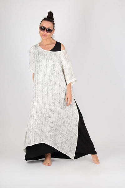 Long Linen dress in 2 parts Lori SALE - EUG FASHION EugFashion 