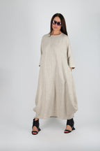 Long Linen Dress Kelly - EUG Fashion