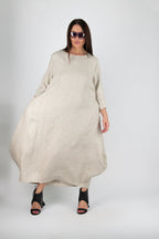 Long Linen Dress Kelly - EUG Fashion